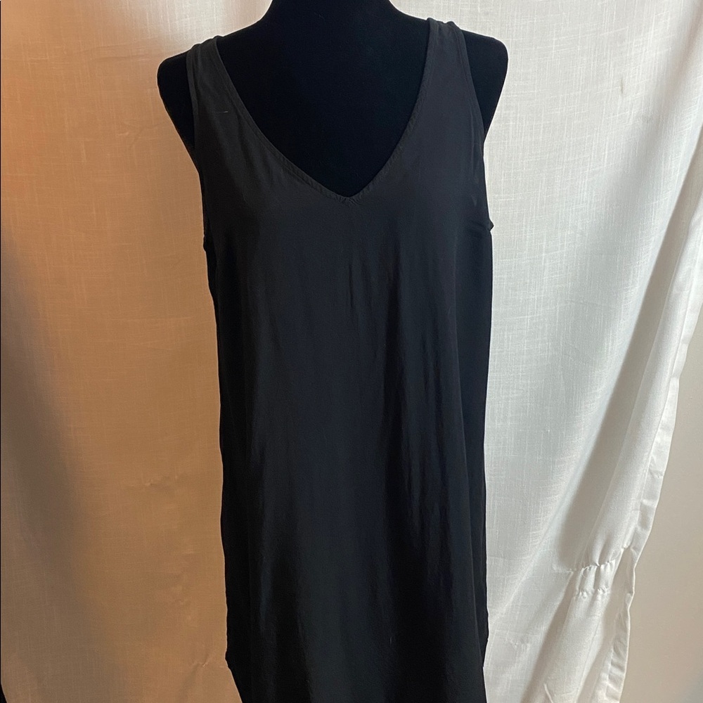 Black Mini Shift Sleeveless Dress